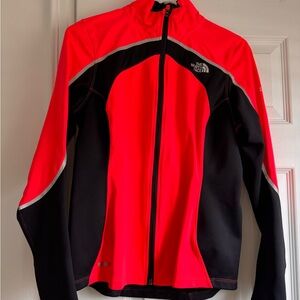 The North Face Neon Pink and Black Zip-Up Jacket